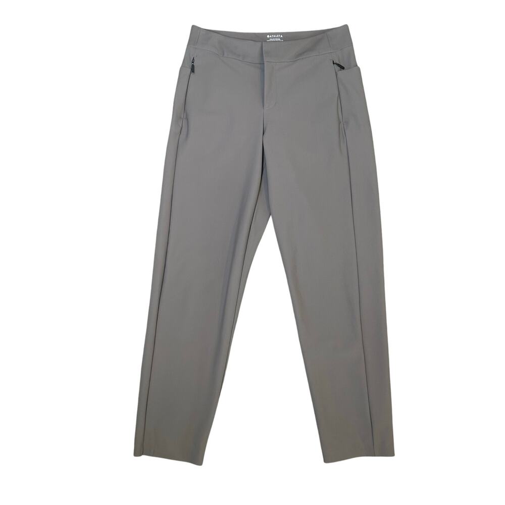 Athleta stellar trouser stretch brown slim mid rise ankle pants size 8